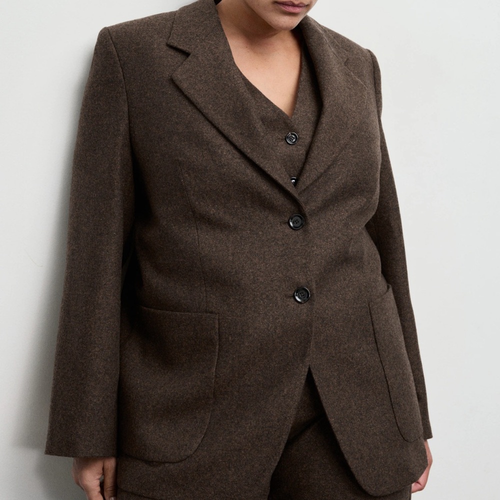 NWT H&M Brown Wool Blazer Small